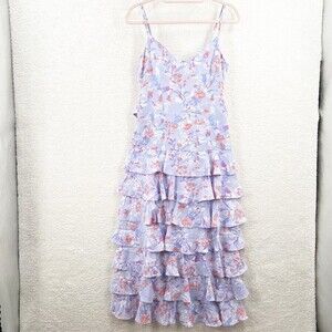 LIKELY Ariella Floral Printed Ruffle Midi Dress Size 6 NWT